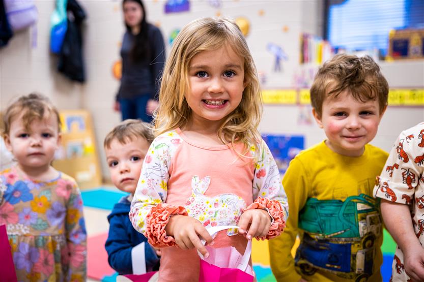 Students work in an Early Childhood Education class